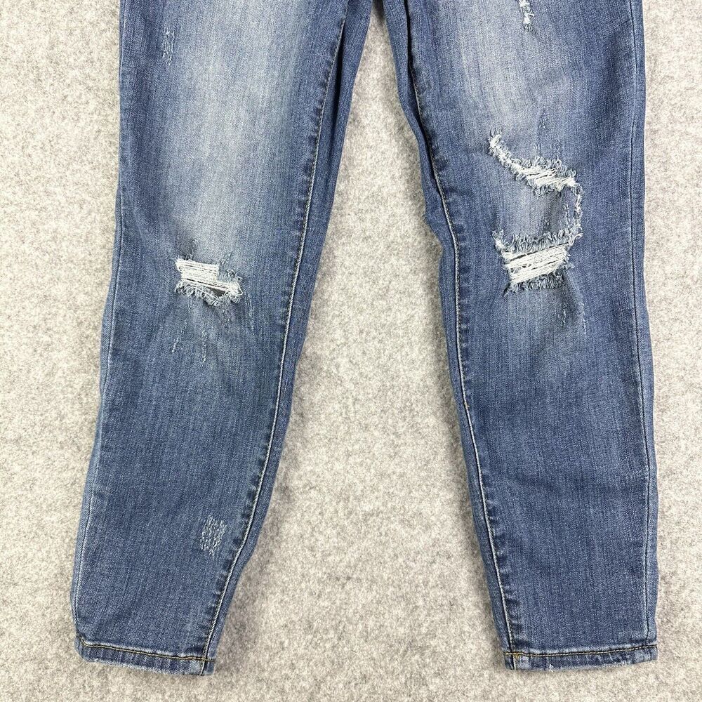 Judy Blue Jeans Womens 28 Distressed Relaxed Fit Dark Wash Everyday Stretch - Picture 4 of 16